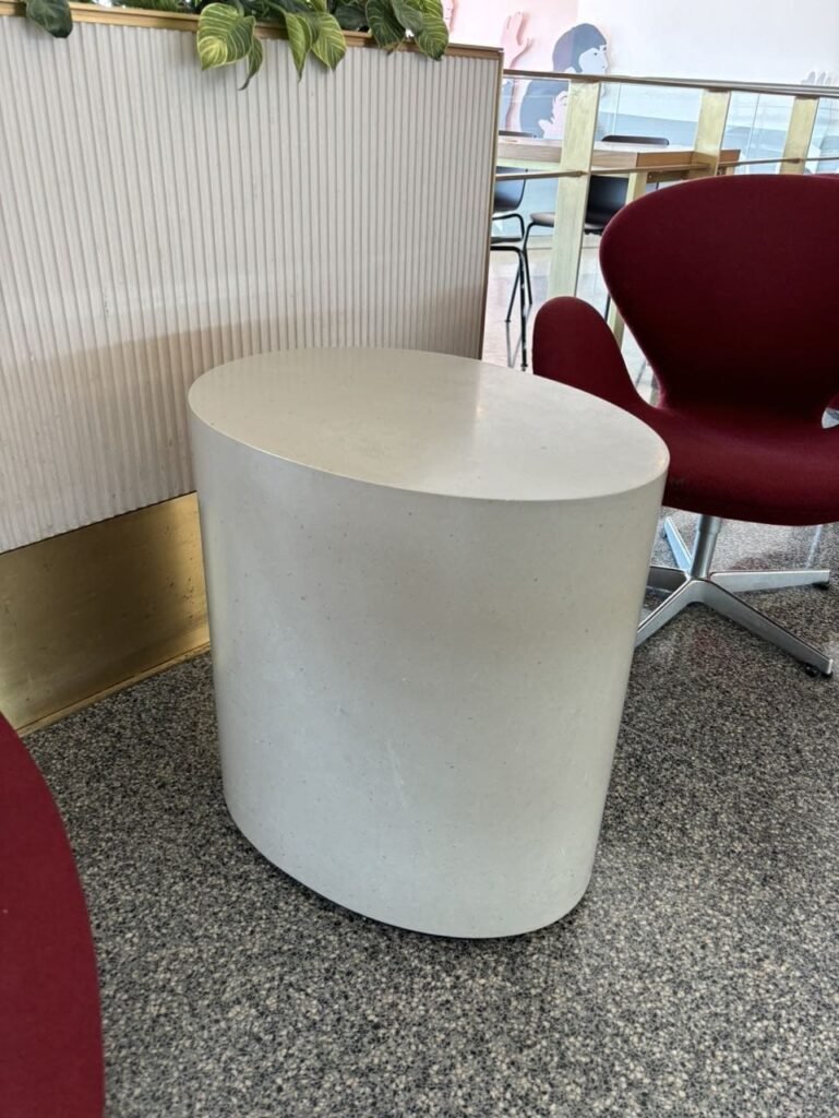 charging stations and stools at the airport solid surface material (2)