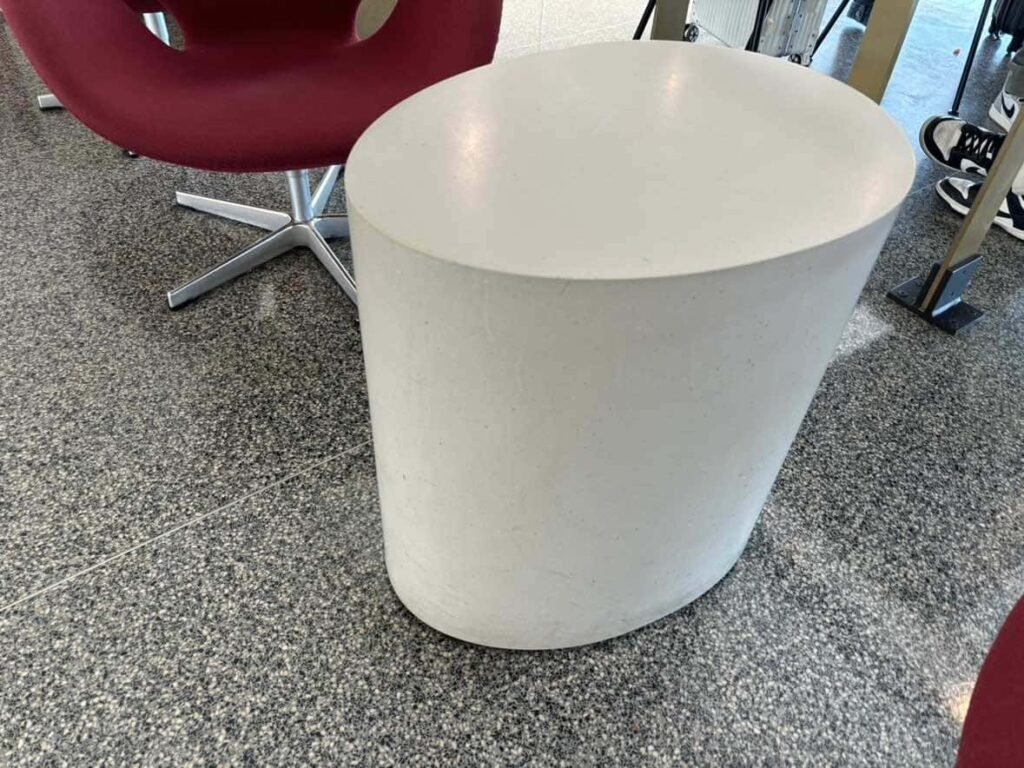 charging stations and stools at the airport solid surface material (3)