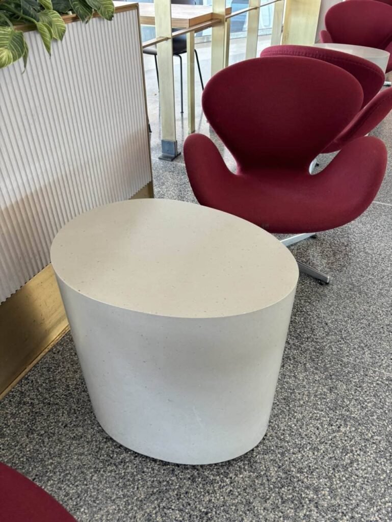 charging stations and stools at the airport solid surface material (8)