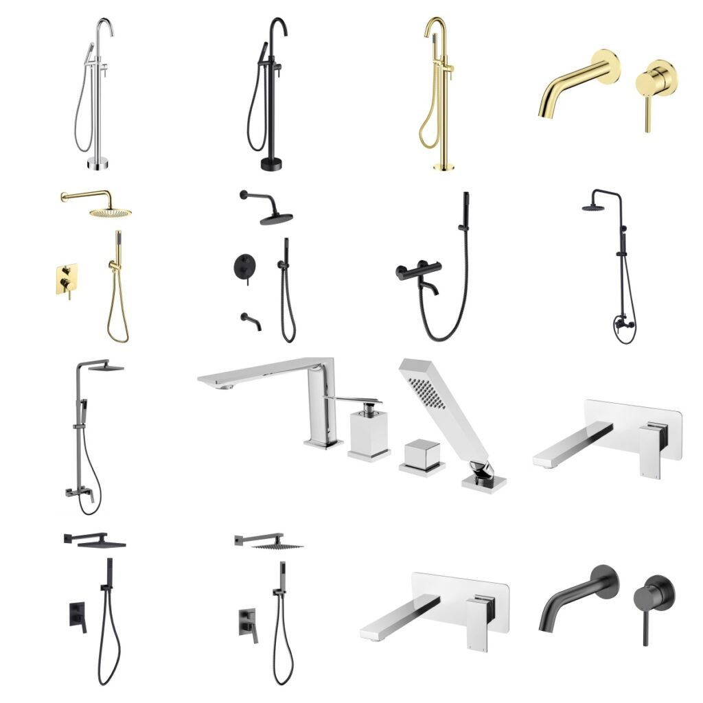 shower sets and freestanding faucets