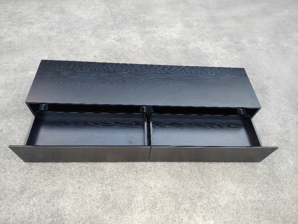 black wall mounted vanity cabinet with drawers (1)~1