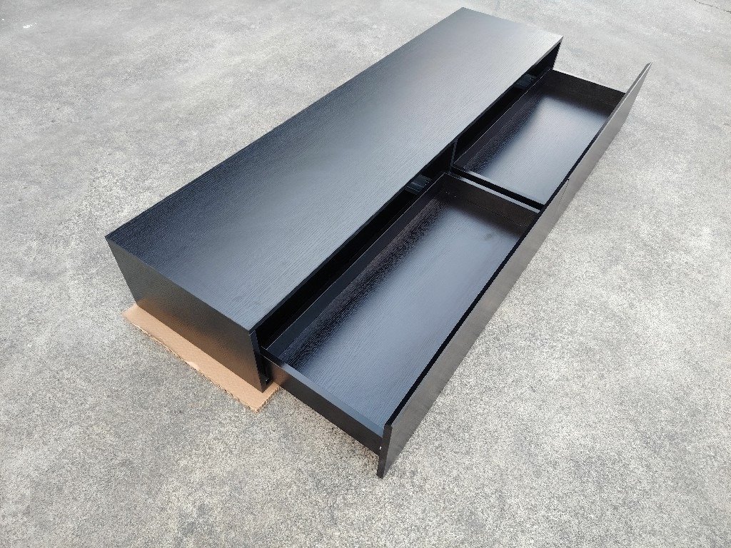 black wall mounted vanity cabinet with drawers (2)~1