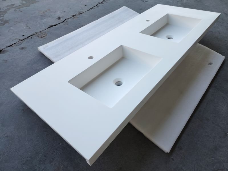 bathroom vanity double sinks white (3)