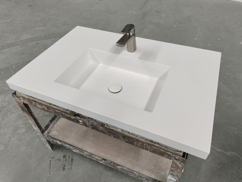 bathroom vanity single sink in mid white (1)