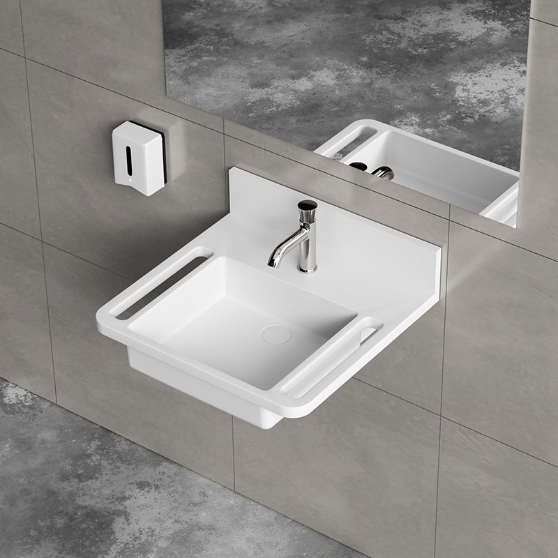 ada sink with built in handrails (1)